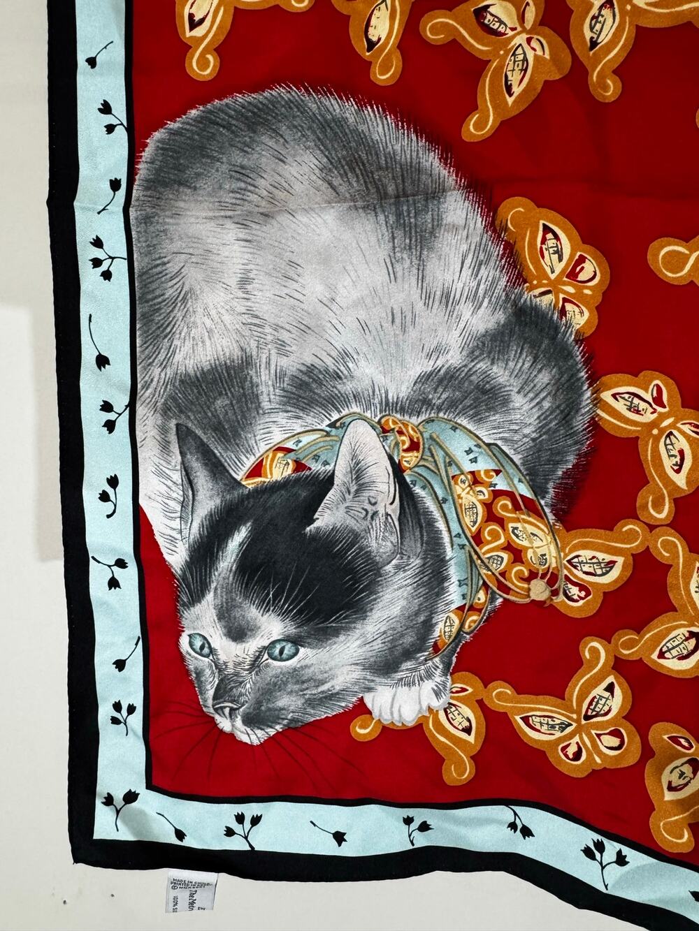 100% Silk Toko Cat Scarf From The Metropolitan Museum of Art